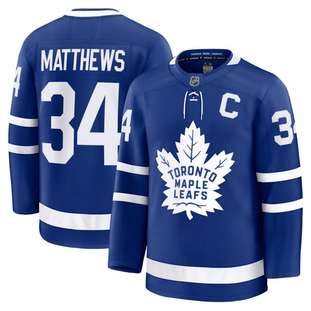 Auston Matthews Toronto Maple Leafs Captain Patch Home Premium Jersey - Blue-Pro Kit Vault | Brand New 26/27 Sports Jerseys